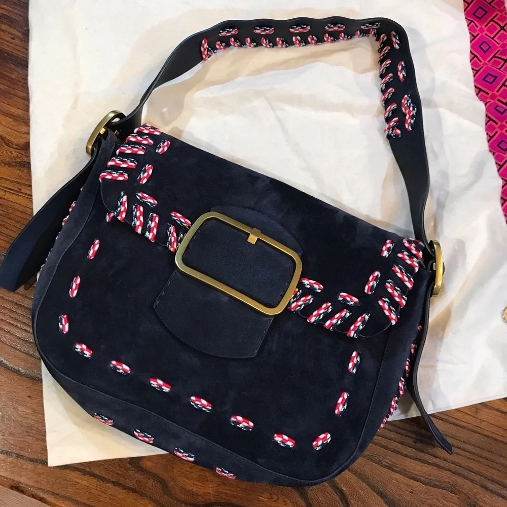 Tory Burch navy suede